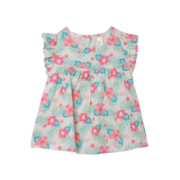 Floral Sleeveless Blouse and Shorts Set