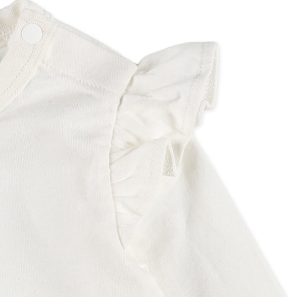 Plain Sweatshirt with Shoulder Frills  (Winter, Spring, Autumn)