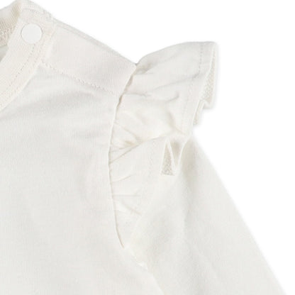 Plain Sweatshirt with Shoulder Frills  (Winter, Spring, Autumn)