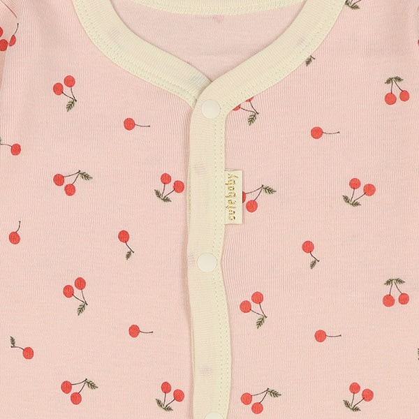 Long sleeve romper with front opening