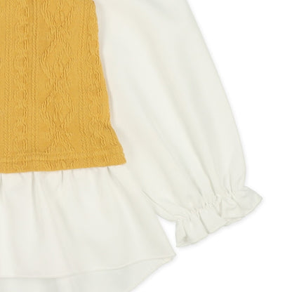 Layered Sleeves with Frilled Hem (Winter, Spring, Autumn)