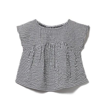 Checkered Sleeveless Blouse and Shorts Set
