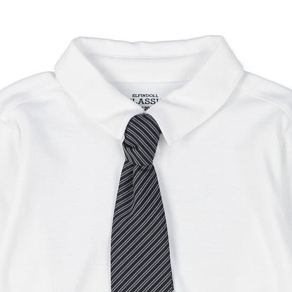Long Sleeve Polo Shirt with Tie (Winter, Spring, Autumn)