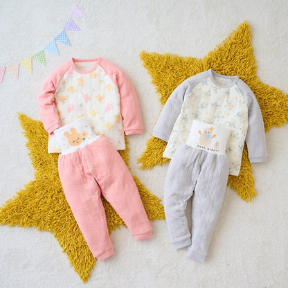Knit Quilted Pajamas for Baby Girls (Winter)