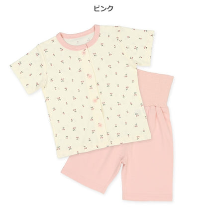 Cherry Short Sleeve T-shirt and High Waist  Pants Set