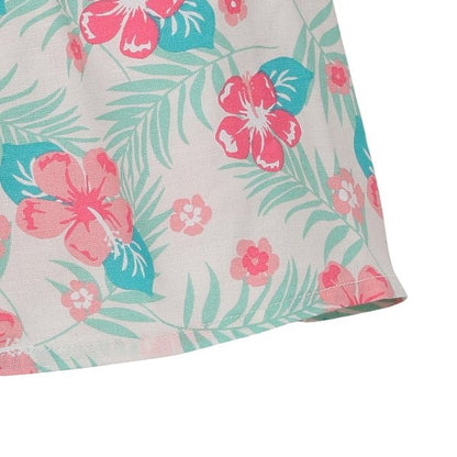 Floral Sleeveless Blouse and Shorts Set