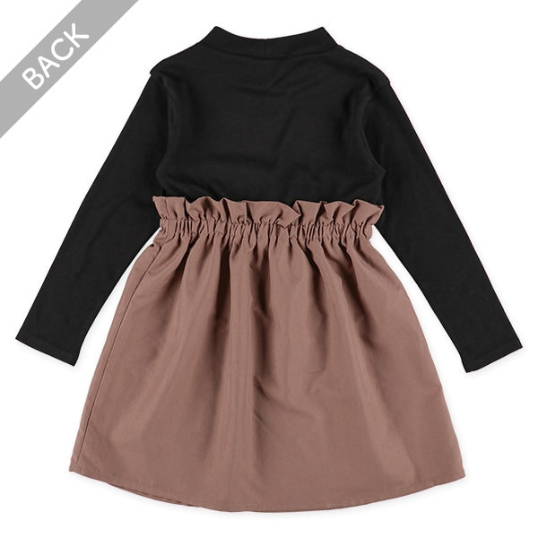 Peach-Skin Docking Dress (Winter, Spring, Autumn)