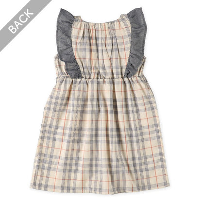 Checkered Frill Sleeveless One Piece