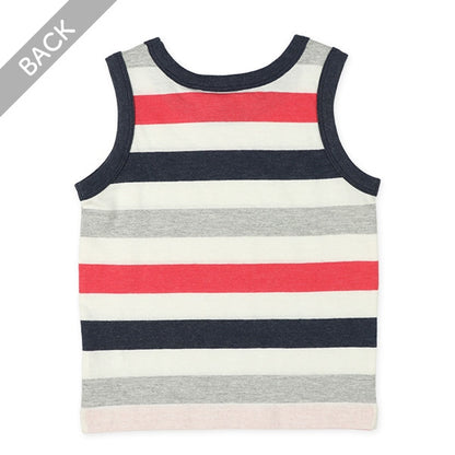 Stripe Sleeveless T-shirt