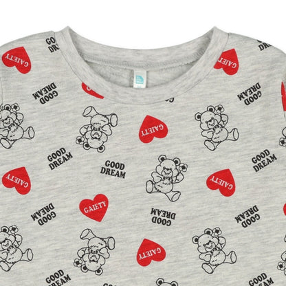 Heart and Bear Print T-Shirt (Winter, Spring, Autumn)
