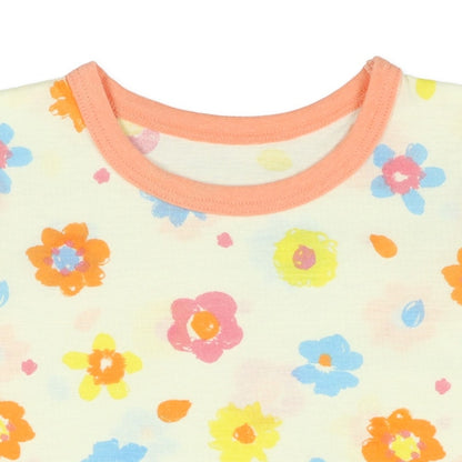 Floral Short Sleeve T-shirt and High Waist Pants Set