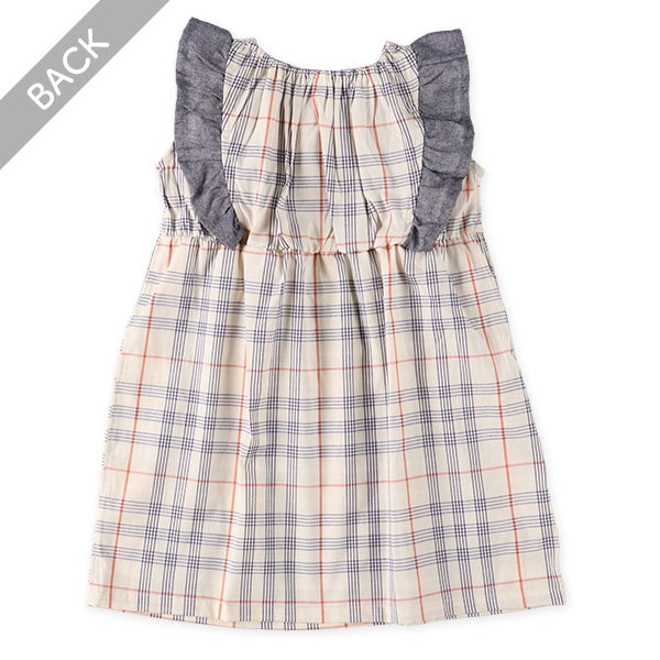 Checkered Frill Sleeveless One Piece