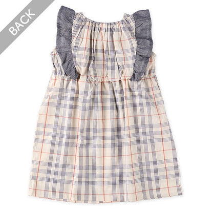 Checkered Frill Sleeveless One Piece