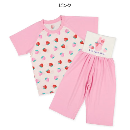 Strowberry Short Sleeve T-shirt and High Waist Pants Set