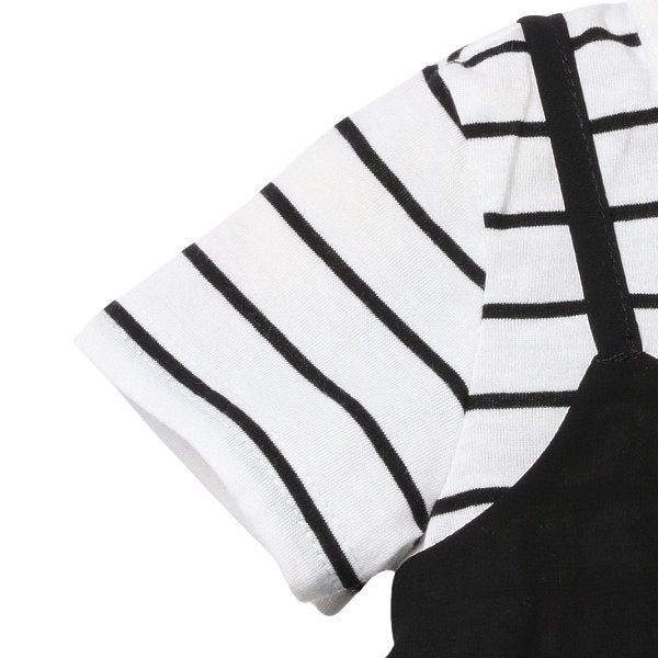Stripe Short Sleeve T-shirt and Shorts Set