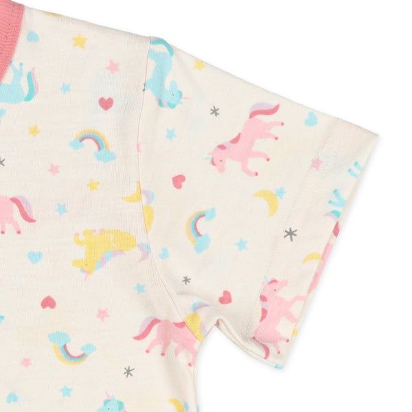 Unicorn Short Sleeve T-shirt and High Waist Pants Set