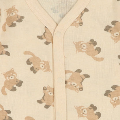 Long sleeve romper with front opening
