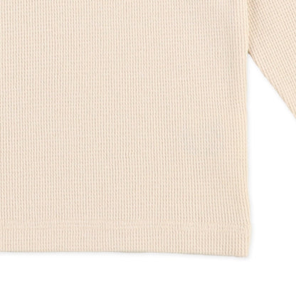 Solid Waffle long Sleeve Shirt  (Winter, Spring, Autumn)