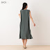 Pleated Maternity One Piece with Pocket