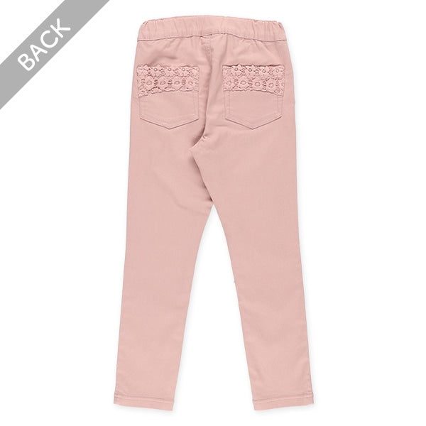 Twill Pants with Lace Pocket (Winter, Spring, Autumn)