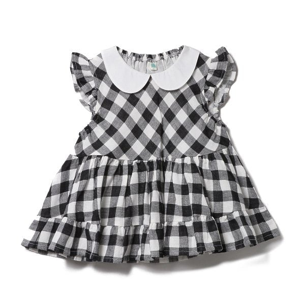 Checkered Sleeveless Blouse and Shorts Set