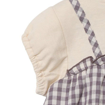 Checkered Short Sleeve Romper