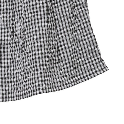 Checkered Sleeveless Blouse and Shorts Set