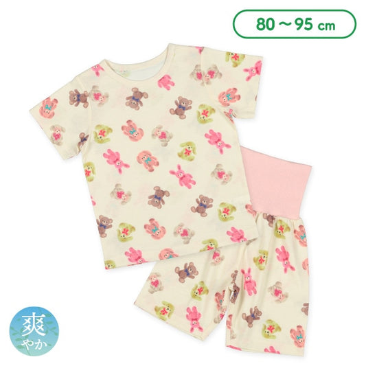 Stuffed Toy Short Sleeve T-shirt and High Waist Pants Set