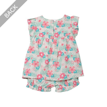 Floral Sleeveless Blouse and Shorts Set