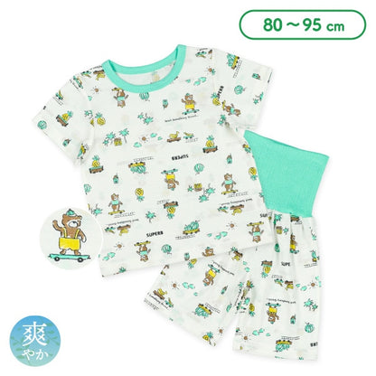 Bear Short Sleeve T-shirt and High Waist Pants Set