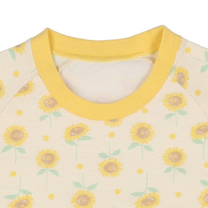 Sunflower Short Sleeve T-shirt and High Waist Pants Set