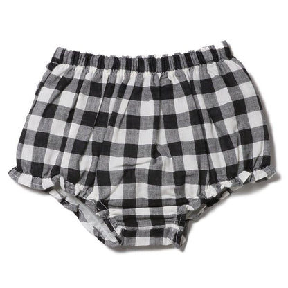 Checkered Sleeveless Blouse and Shorts Set