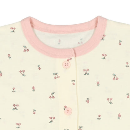 Cherry Short Sleeve T-shirt and High Waist  Pants Set