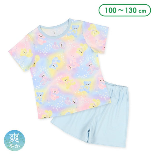 Colorful Bear Short Sleeve T-shirt and Pants Set