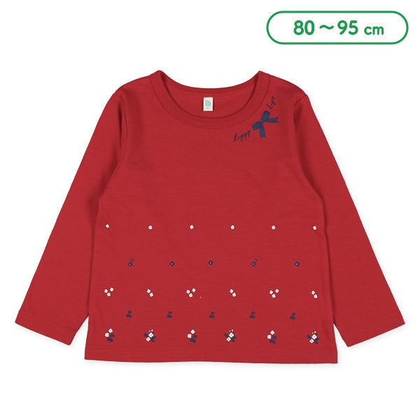 Floral T-Shirt with mini bon (Winter, Spring, Autumn)