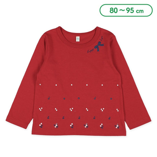 Floral T-Shirt with mini bon (Winter, Spring, Autumn)
