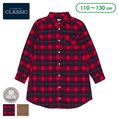 Checked Longline Shirt (Winter, Spring, Autumn)