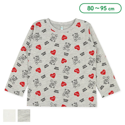 Heart and Bear Print T-Shirt (Winter, Spring, Autumn)