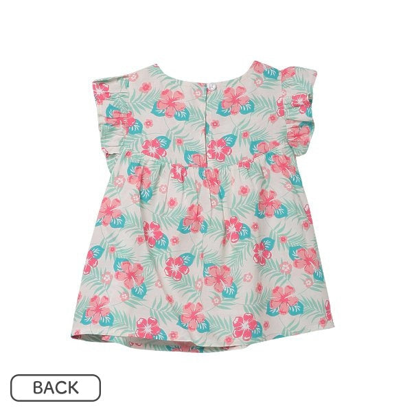 Floral Sleeveless Blouse and Shorts Set