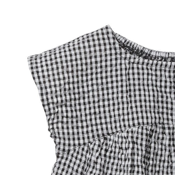 Checkered Sleeveless Blouse and Shorts Set