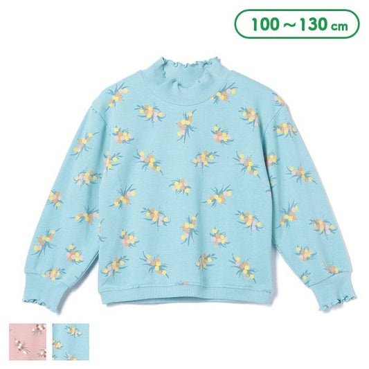 Floral Mock Neck  Sweatshirt (Winter, Spring, Autumn)