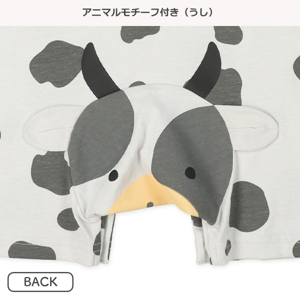 Cattle and Giraffe Short Sleeve Romper