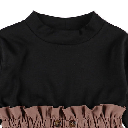 Peach-Skin Docking Dress (Winter, Spring, Autumn)