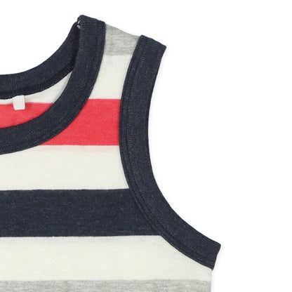 Stripe Sleeveless T-shirt