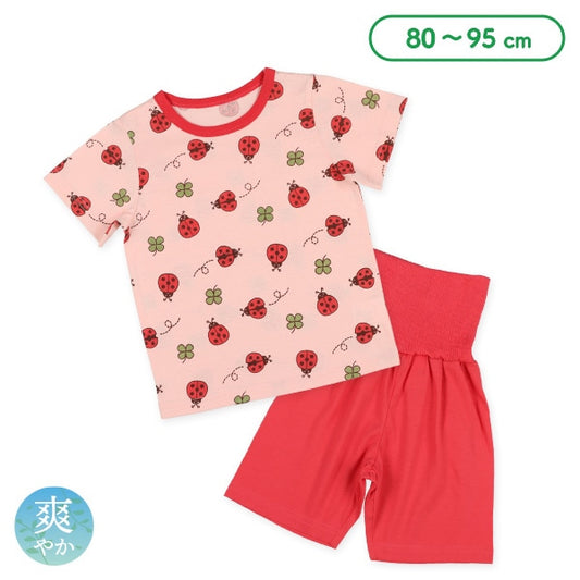 Ladybug Short Sleeve T-shirt and High Waist Pants Set