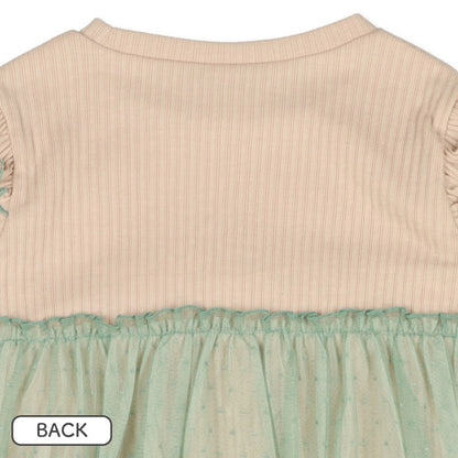 Layered-look Tulle T-shirt (Winter, Spring, Autumn)