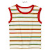 Stripe Sleeveless T-shirt