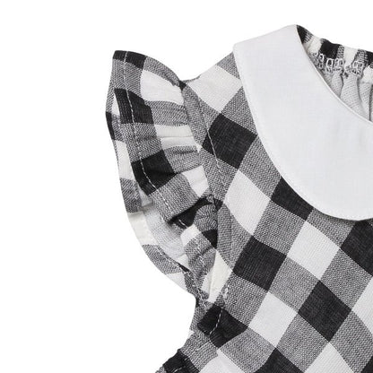 Checkered Sleeveless Blouse and Shorts Set
