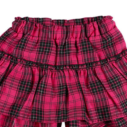 Checked Culottes Skirt (Winter, Spring, Autumn)
