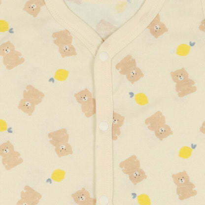 Short sleeve romper with front opening